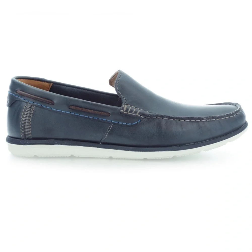 Clarks Kelan Lane Navy Leather Loafers Men’s Size 11